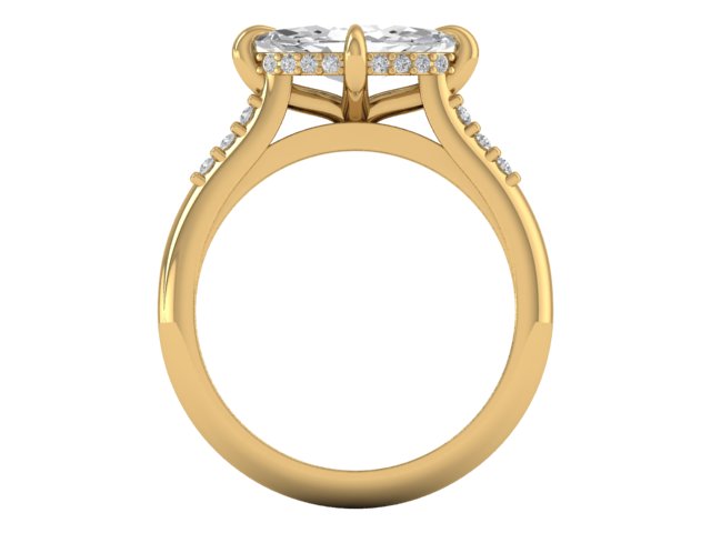 14kt Marquise Diamond Horizon Engagement Ring