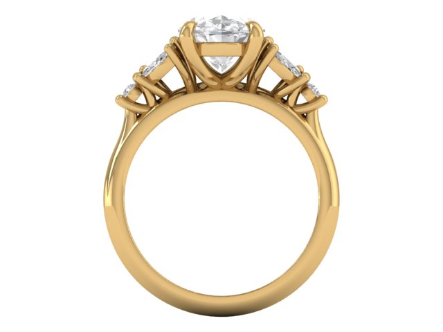 14kt Marquise Diamond Trails Engagement Ring