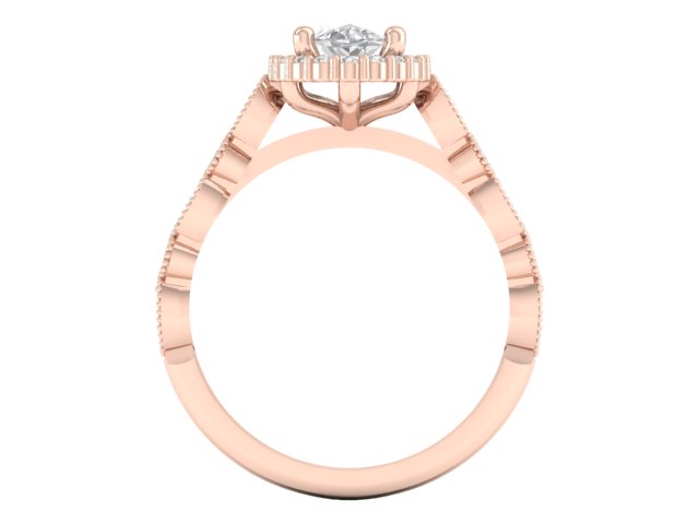 14kt Marquise Diamond Aura Engagement Ring