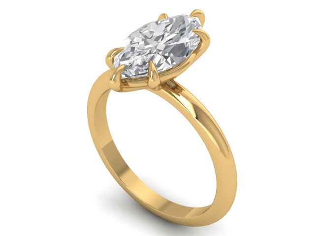 14kt Marquise Diamond Views Engagement Ring // For Victoria