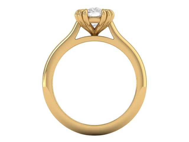 14kt Cushion Cut Element Views Engagement Ring