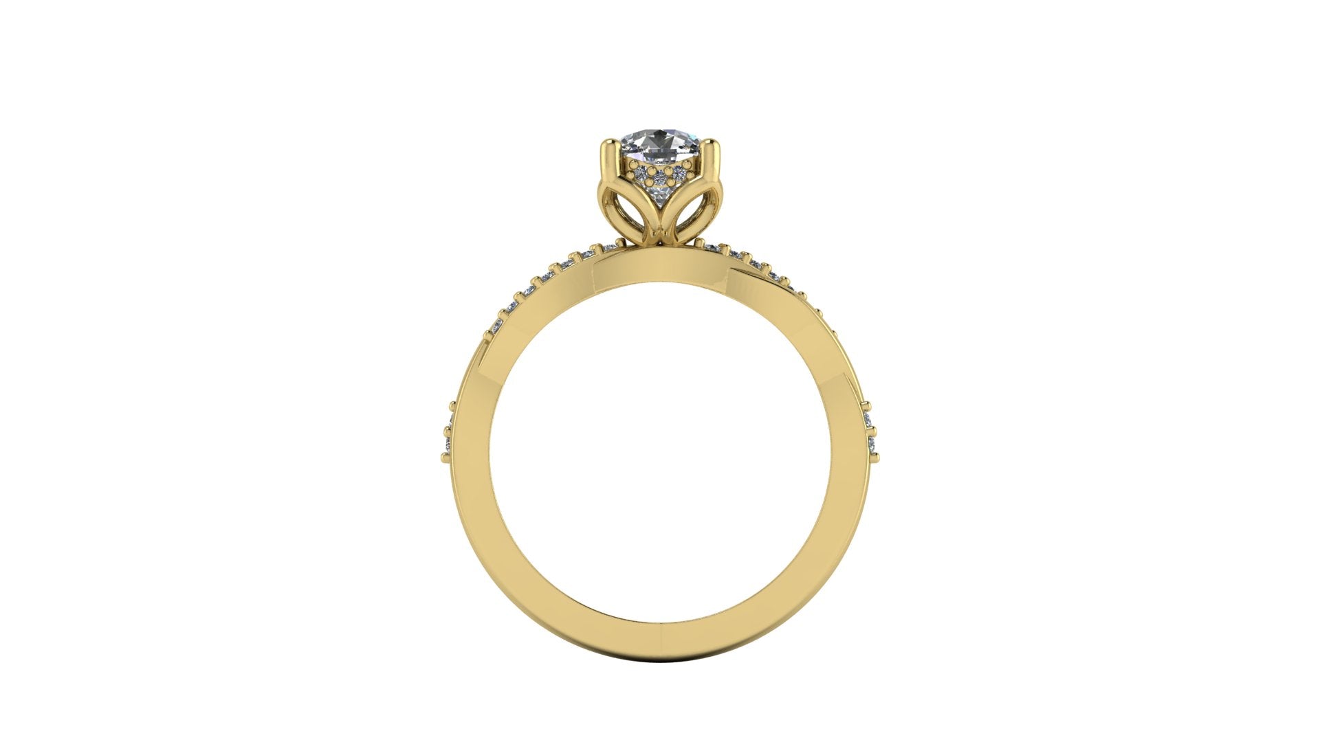 14kt Diamond Lace Engagement Ring