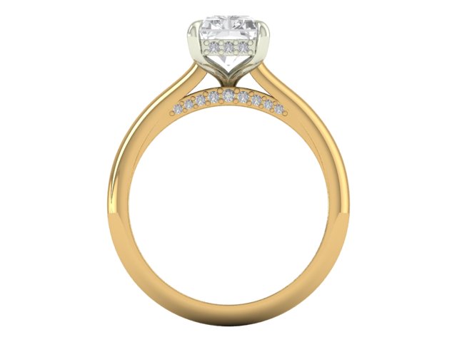 14kt Emerald Glamour Frescoes Engagement Ring