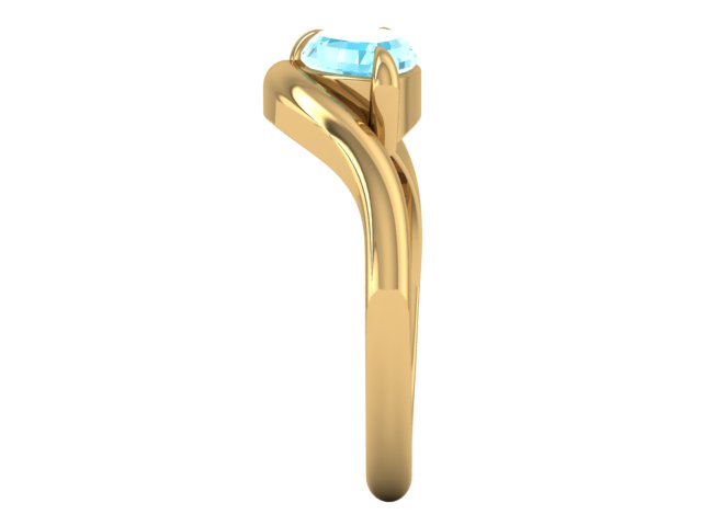 14kt Aquamarine Caress Ring