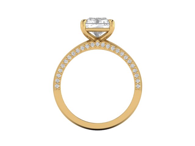 14kt Radiant Glamour Engagement Ring