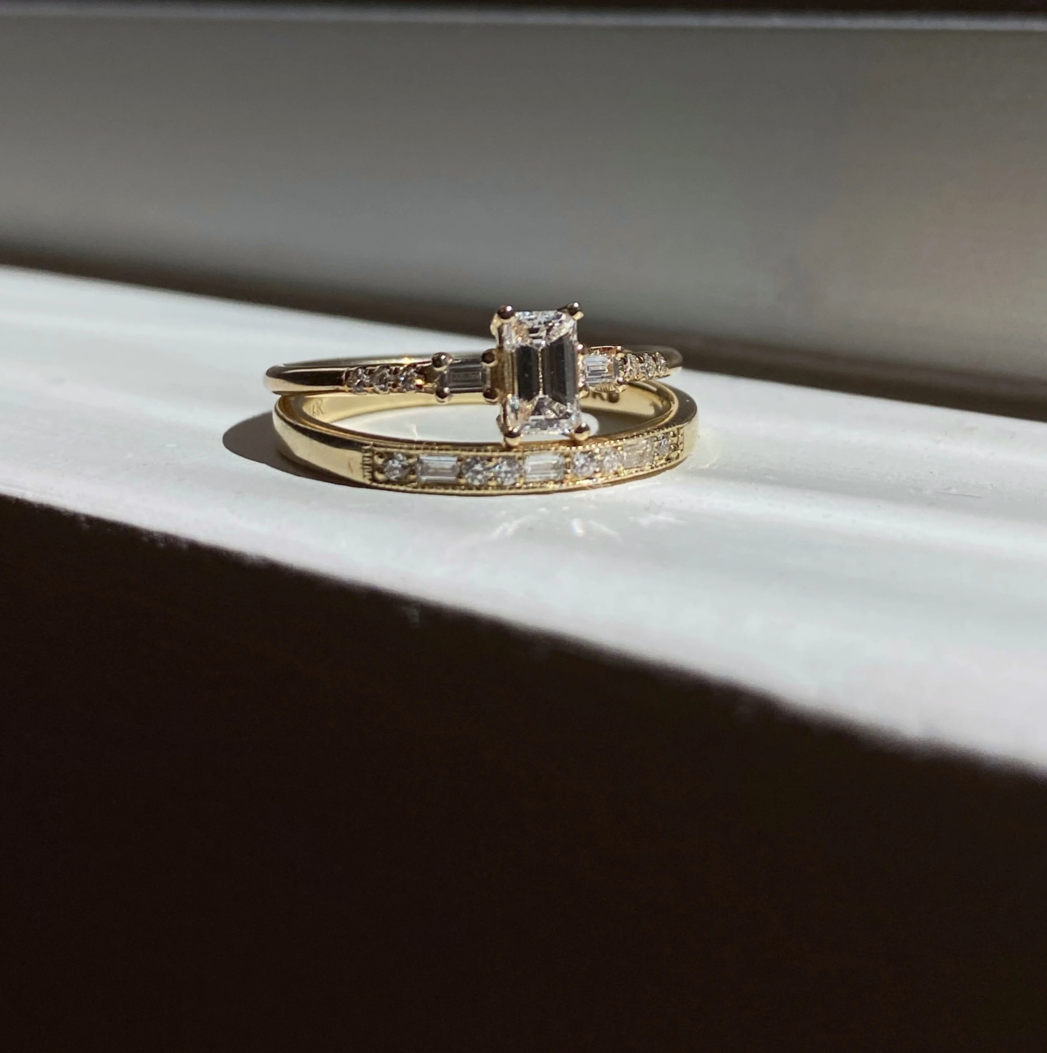 EMERLAD CUT DIAMOND MELODY