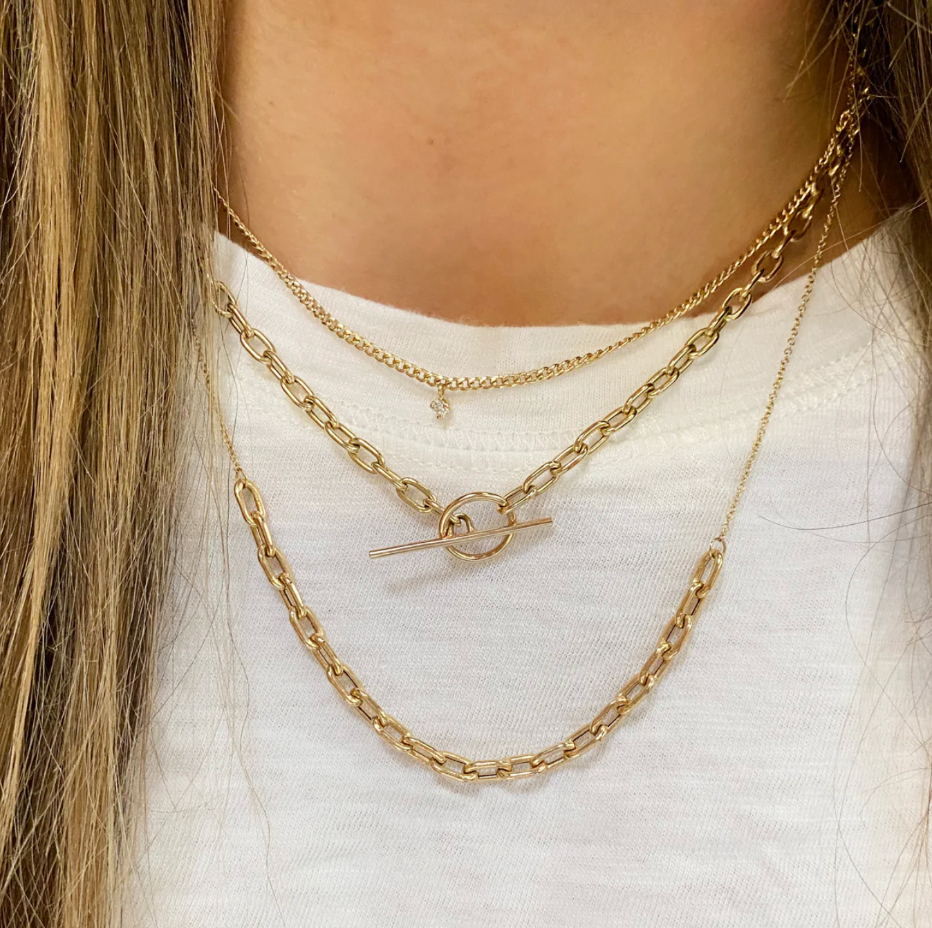 FLOATING DIAMOND CURB CHAIN
