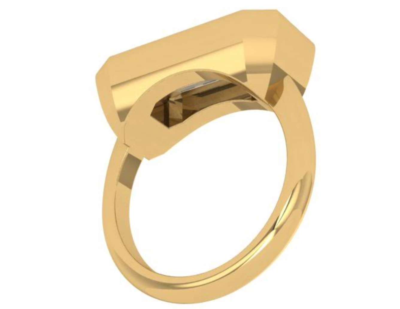 14kt Golden Hue Diamond Views Engagement Ring