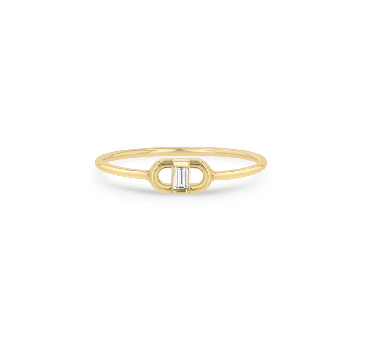 BAGUETTE DIAMOND OPEN LINK RING
