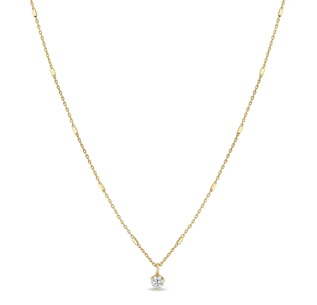 DIAMOND PENDANT BAR & CABLE CHAIN
