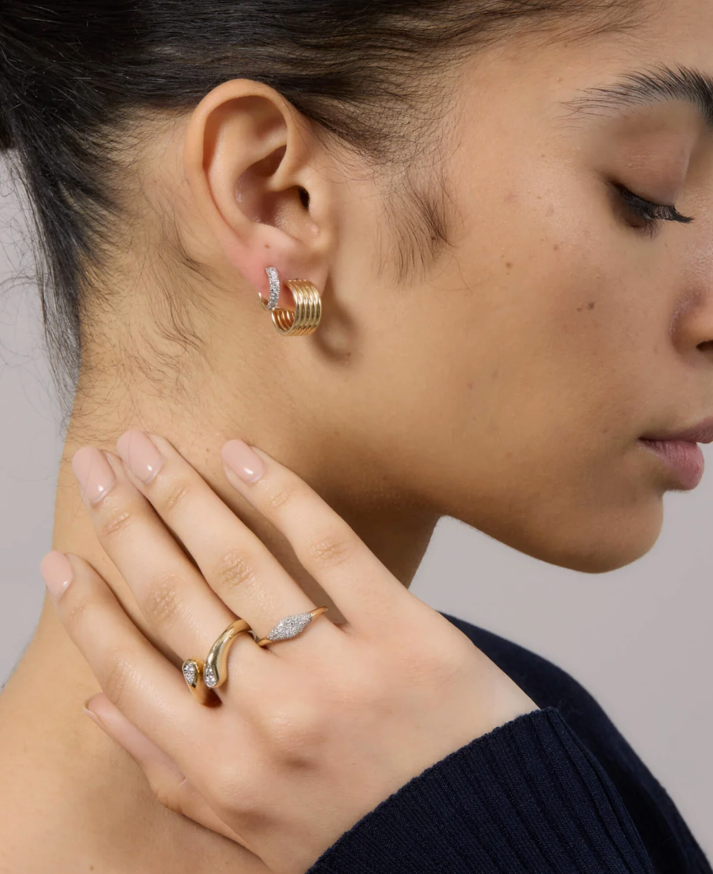 FINE SPARKLE MINI SIGNET RING