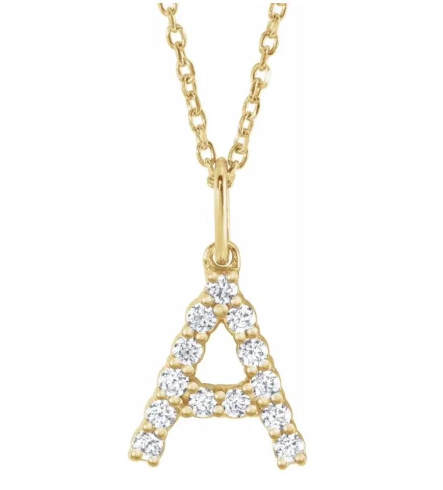 DIAMOND INITIAL NECKLACE