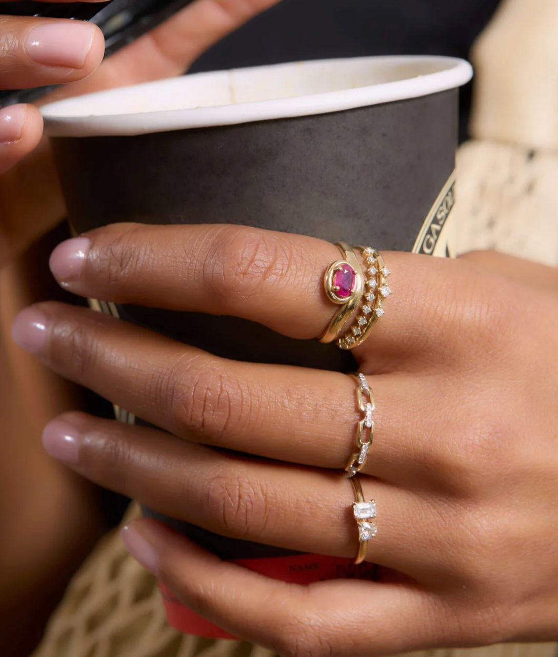 RUBY BONBON MERGE RING