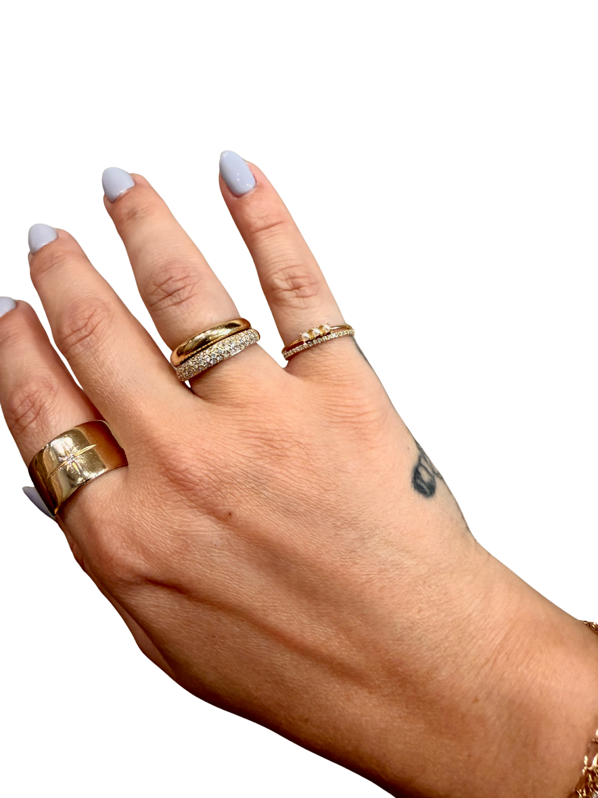 Tri Pearl Ring by Jennie Kwon, another view