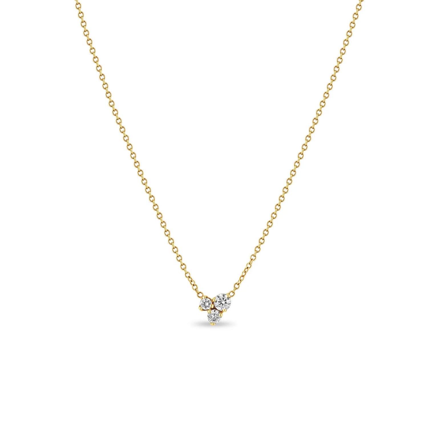 3 MIXED DIAMOND NECKLACE
