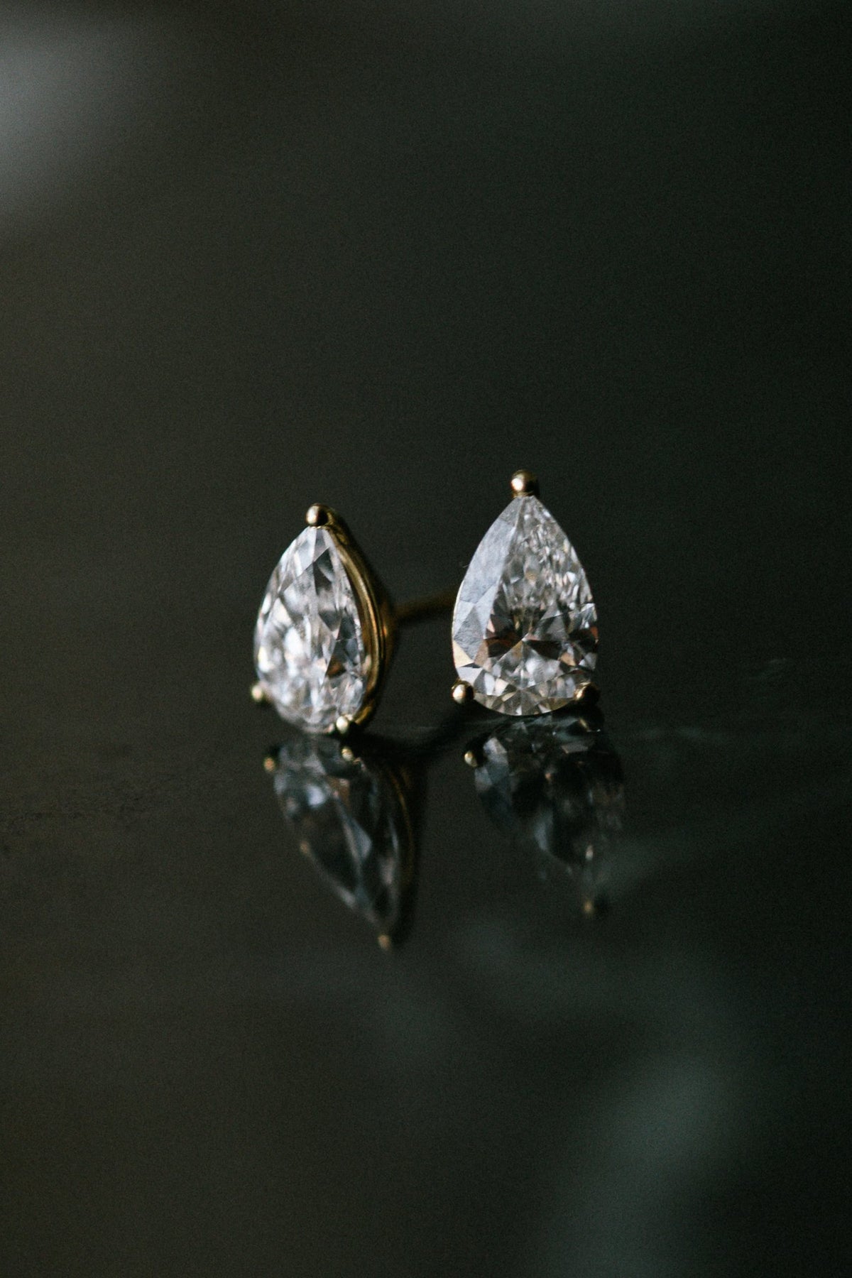 Pear Promise Studs worn