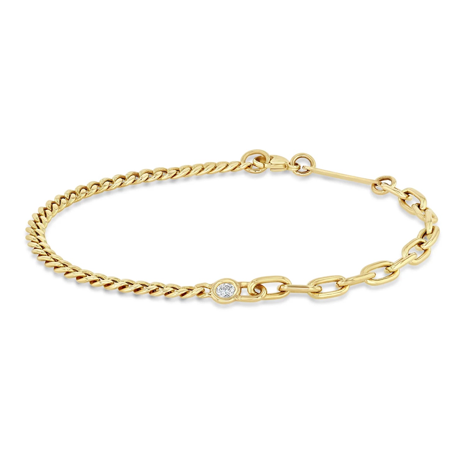 FLOATING DIAMOND SPLIT CHAIN BRACELET