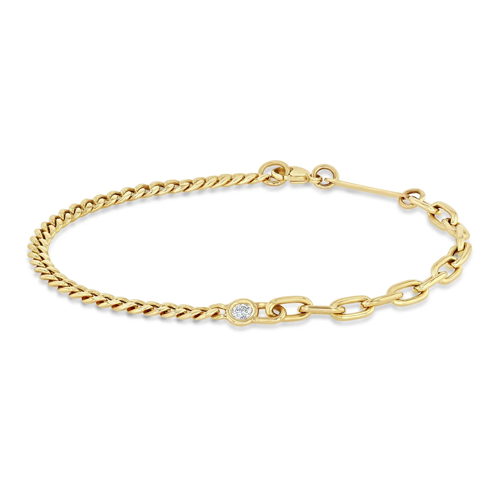 FLOATING DIAMOND SPLIT CHAIN BRACELET