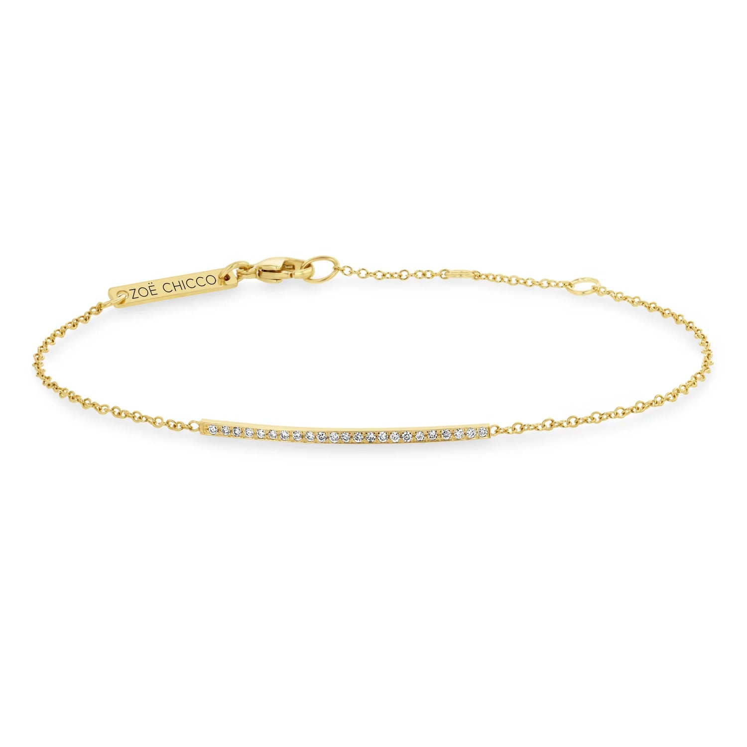 PAVE DIAMOND THIN BAR BRACELET