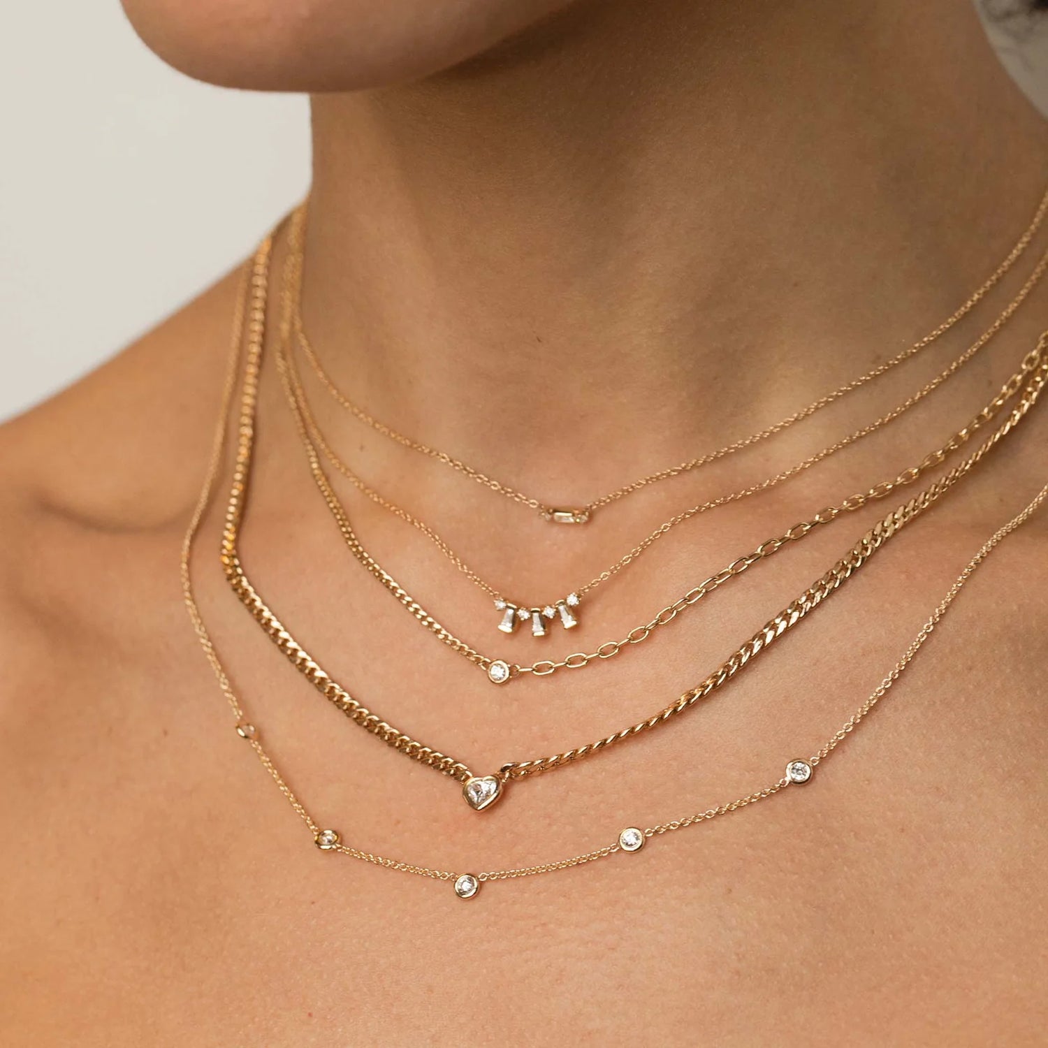 SPLIT CHAIN DIAMOND NECKLACE