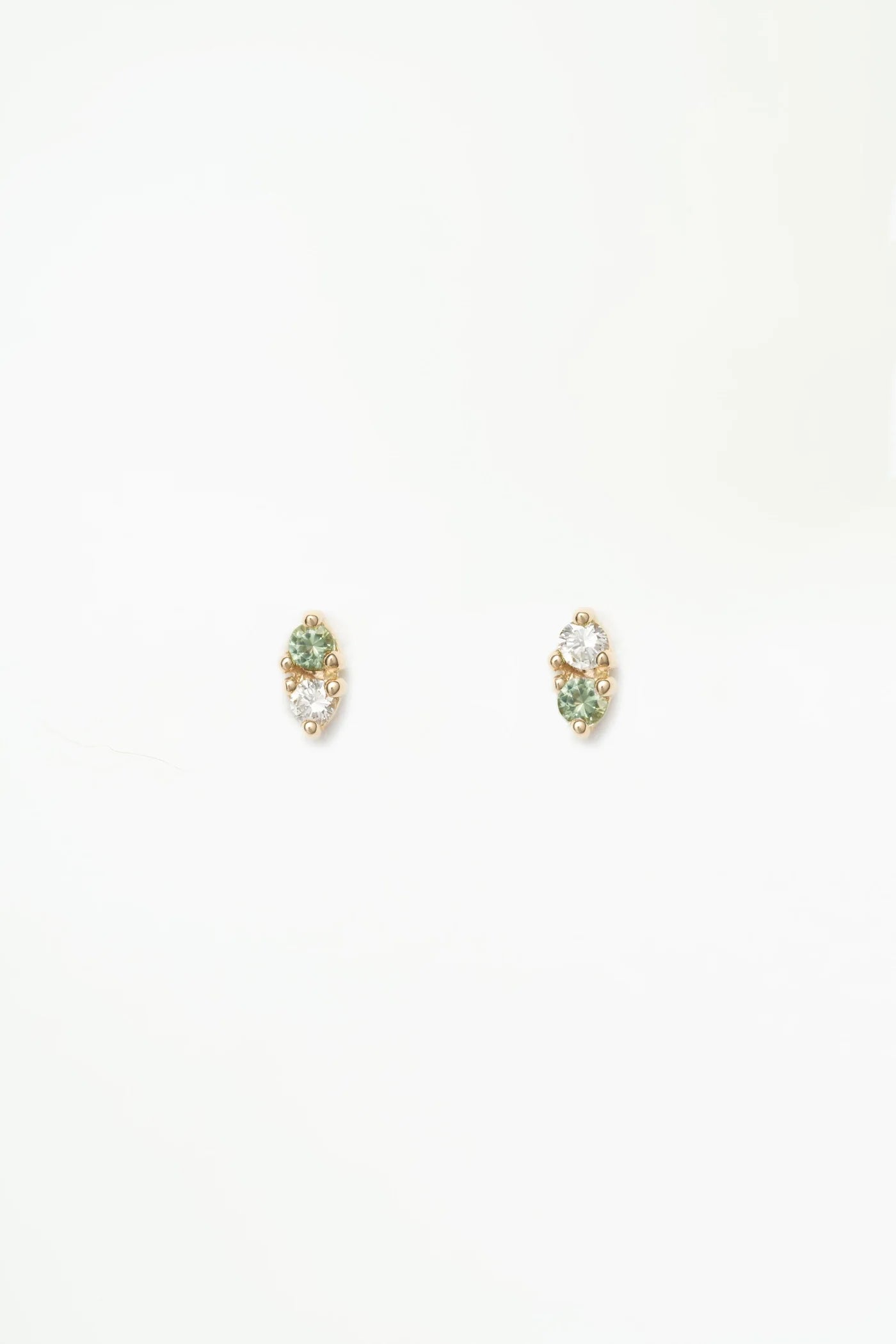 TWO STEP TOURMALINE & DIAMOND EARRINGS