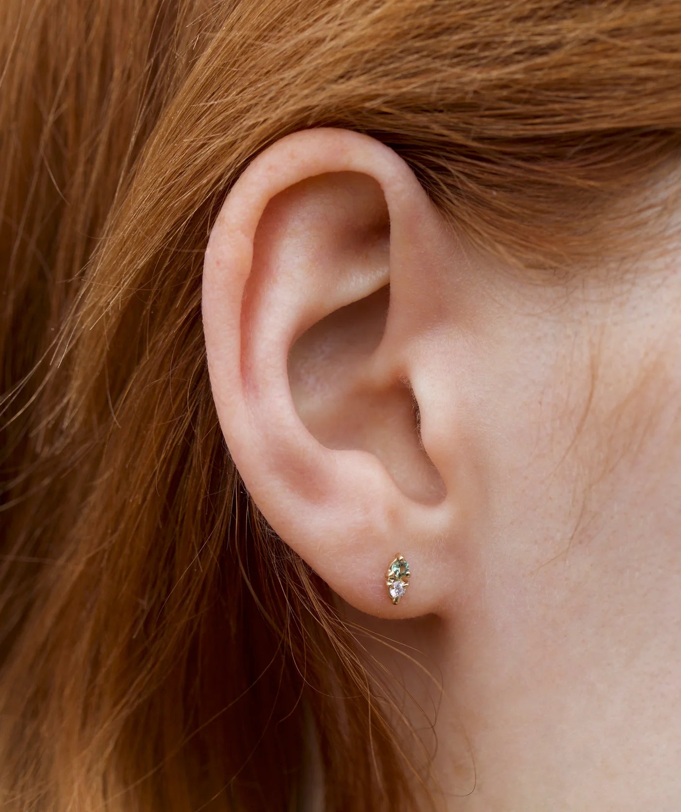 TWO STEP TOURMALINE & DIAMOND EARRINGS