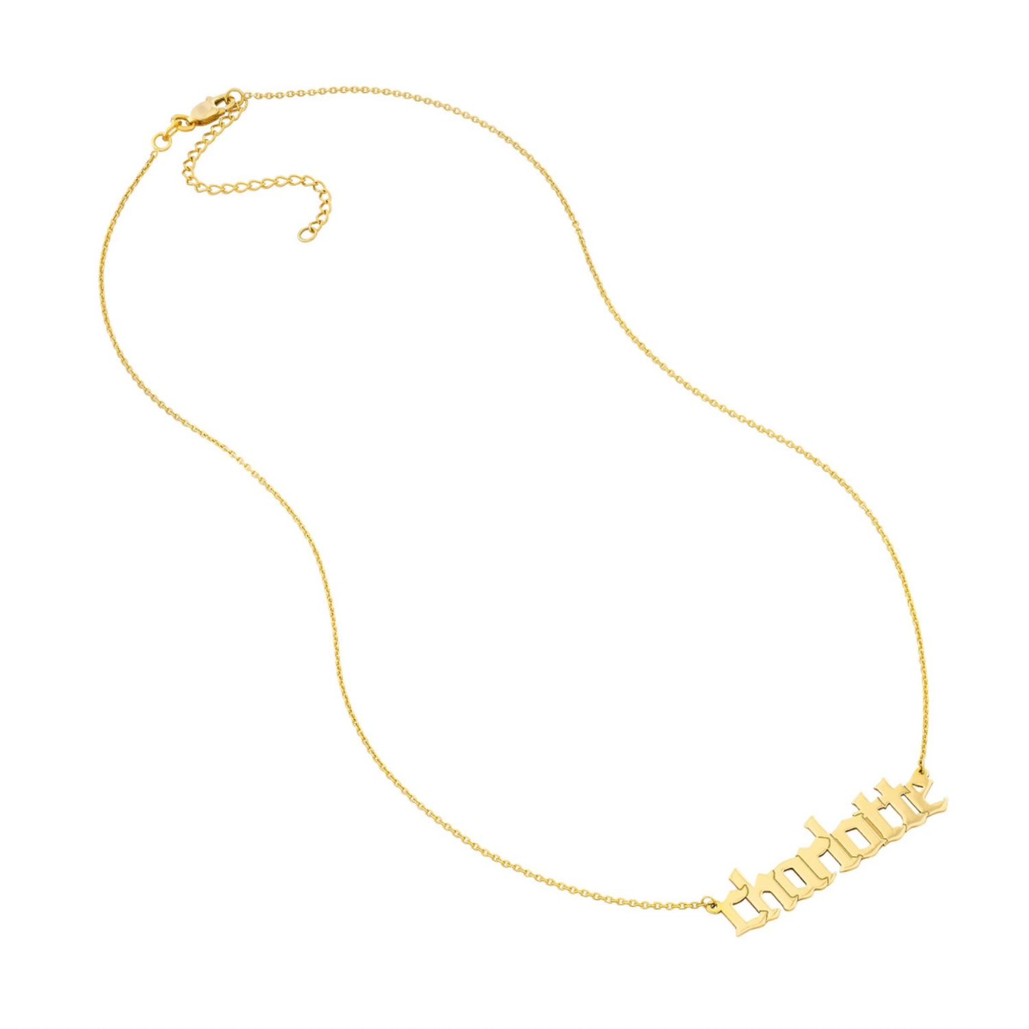 GOTHIC NAMEPLATE "BABE" NECKLACE