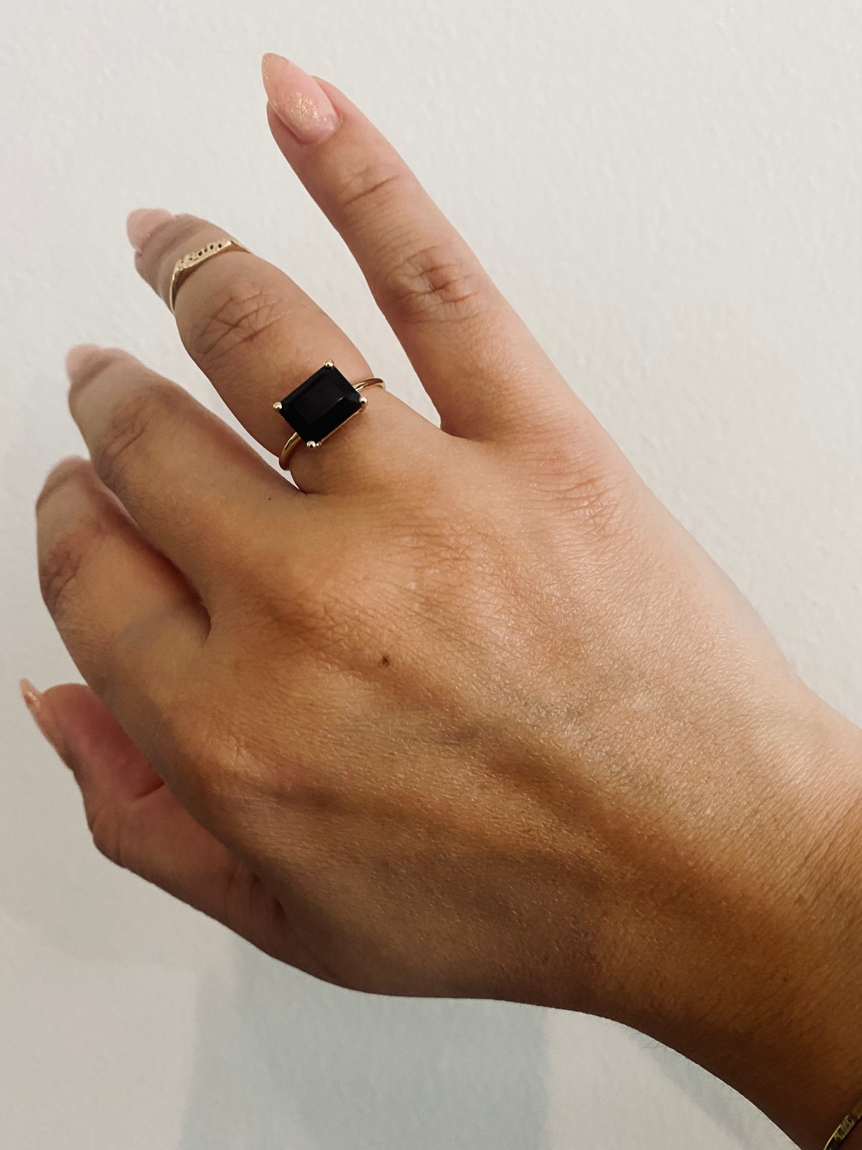EAST WEST ONYX RING