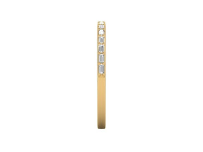 BB Baguette Potions Wedding Band, side profile view