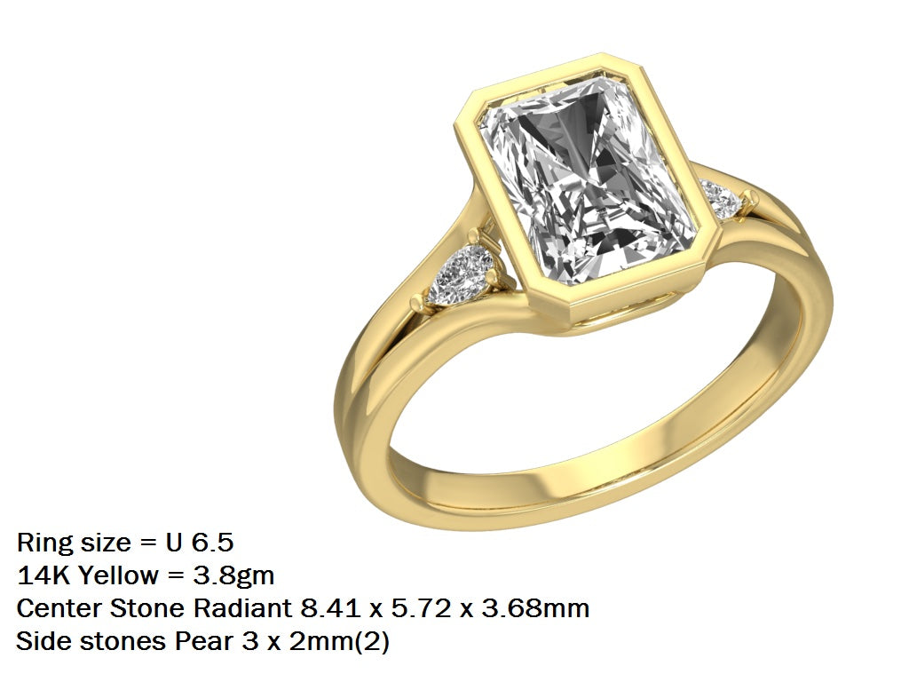 14kt Golden Chasm Engagement Ring