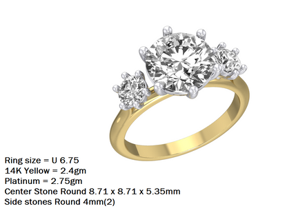 14kt Diamond Poise Engagement Ring