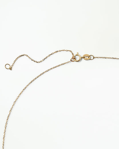 Shadow Diamond &amp; Pearl Necklace showing the adjustable chain and clasp