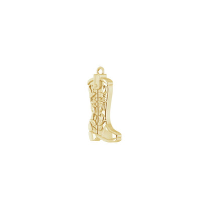 Saddle Up cowboy boot charm perspective view