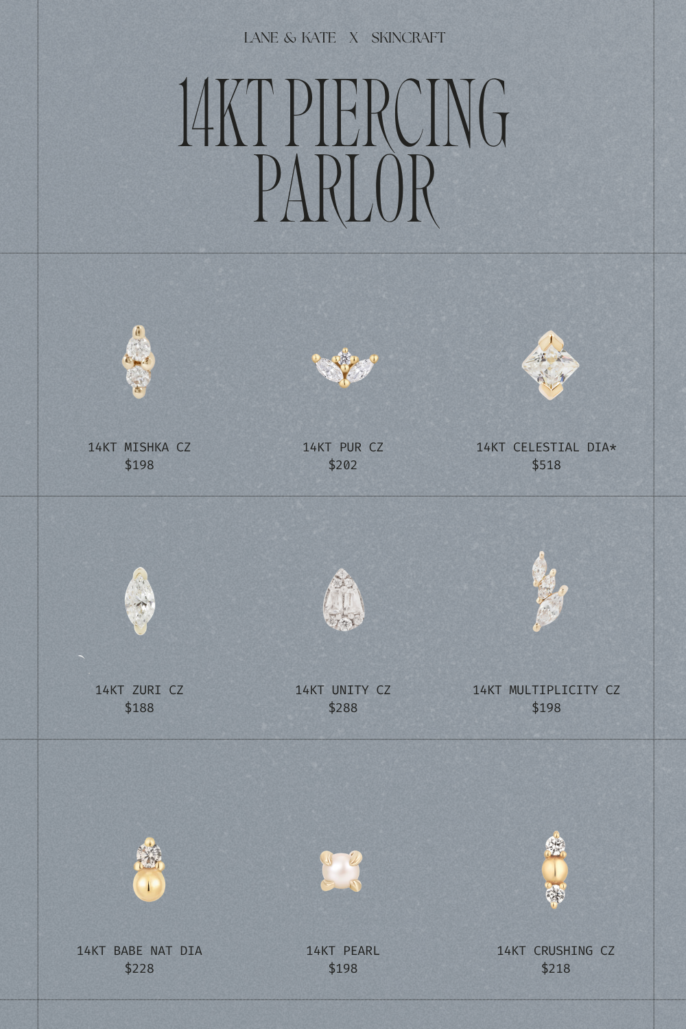 14KT PIERCING PARLOR