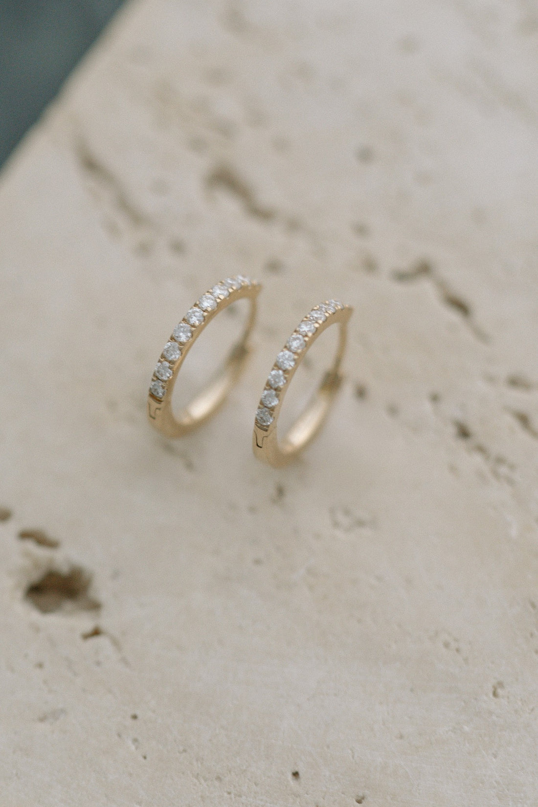 XL Classic Diamond Huggies by Lane &amp; Kate in 14kt yellow gold