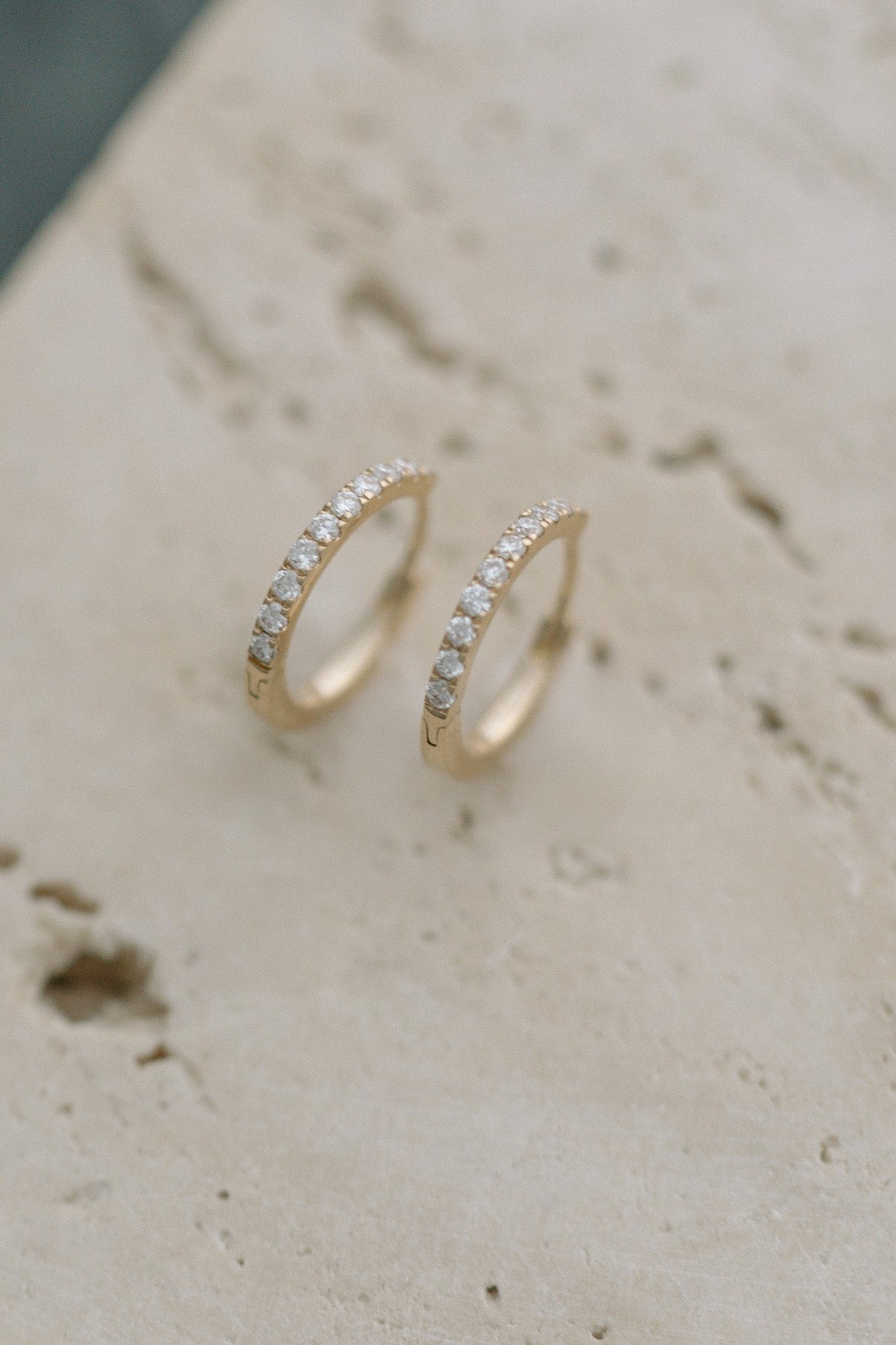 XL Classic Diamond Huggies by Lane &amp; Kate in 14kt yellow gold