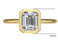 14kt Emerald Modern Demur Engagement Ring