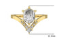 14kt Diamonds In The V Engagement Ring
