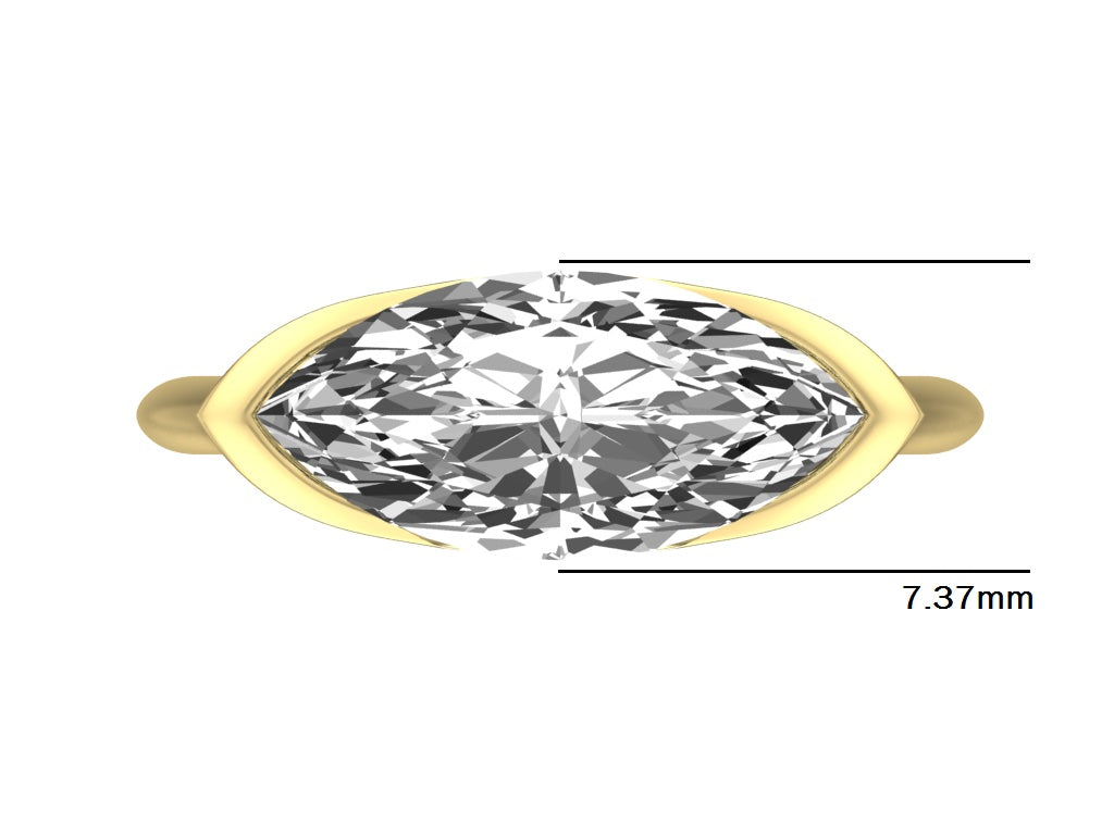 14kt Marquise Illusions Engagement Ring