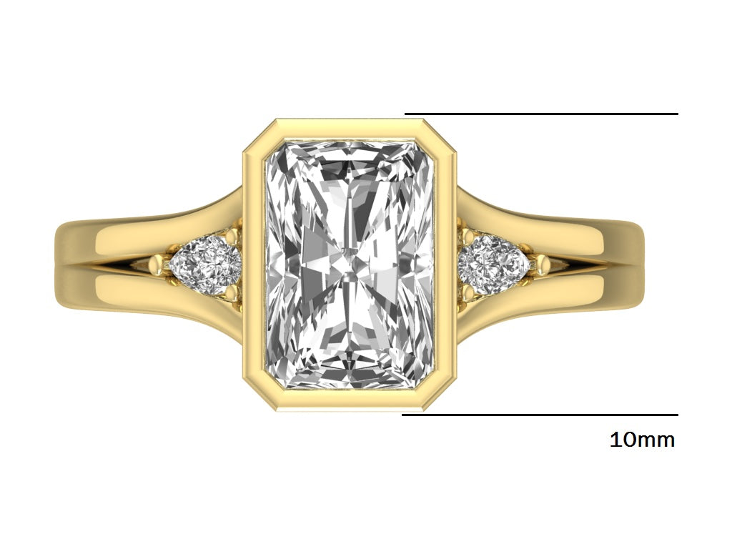 14kt Golden Chasm Engagement Ring