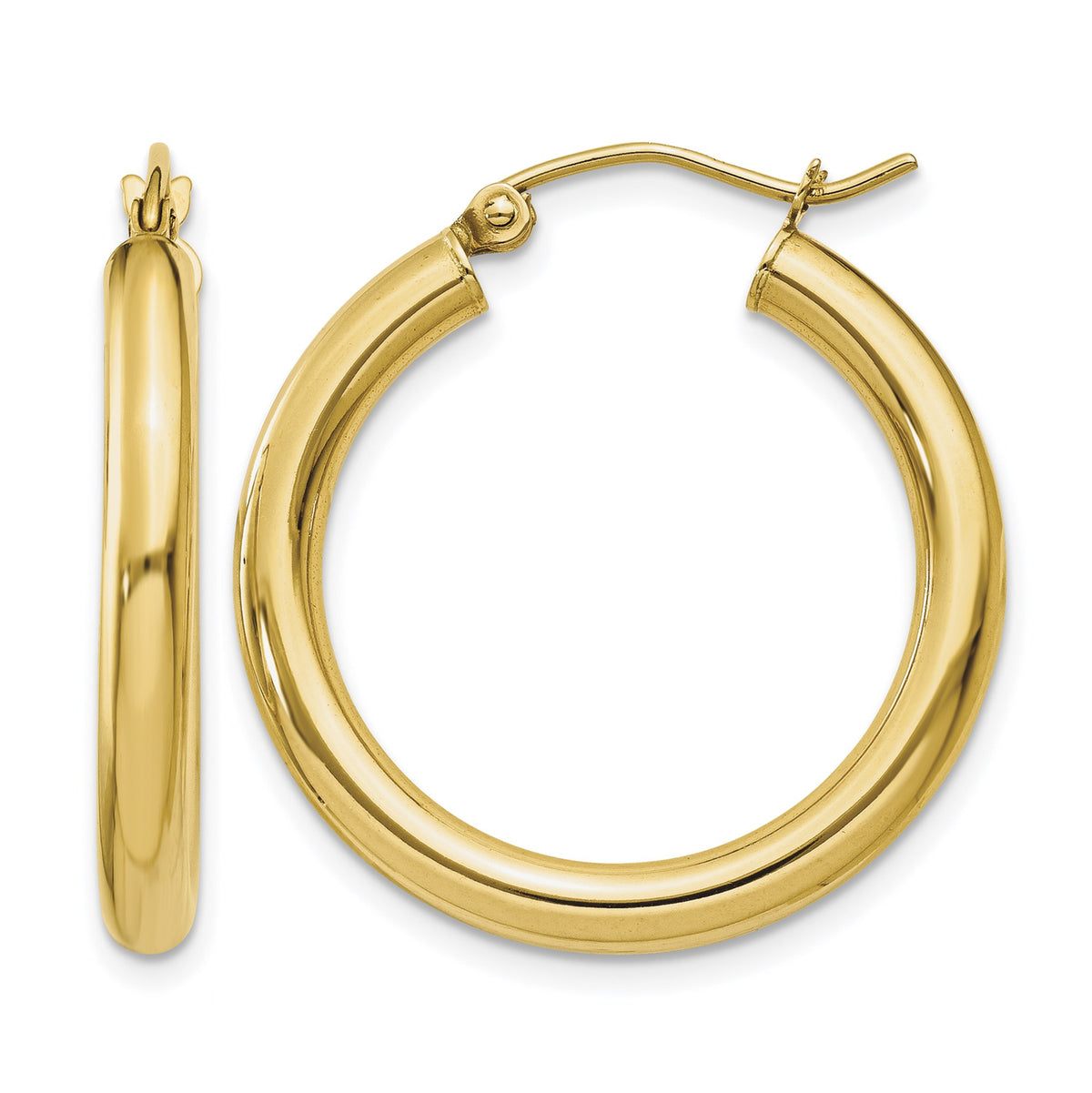 Classic Rounded Hoops in the 25mm size