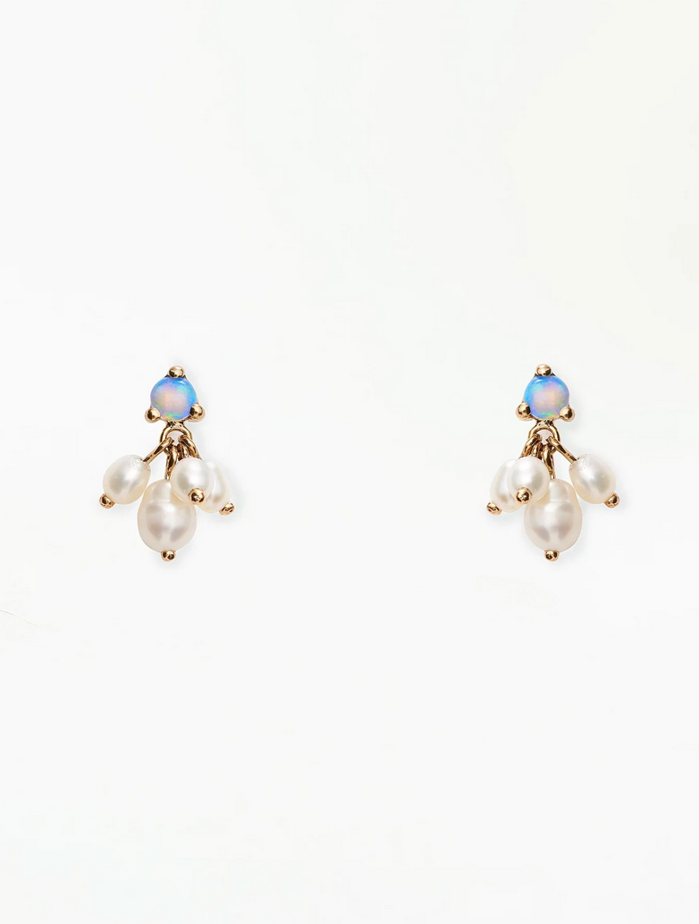 Opal &amp; Pearl Cloudburst Earrings by WWAKE, additional view 2