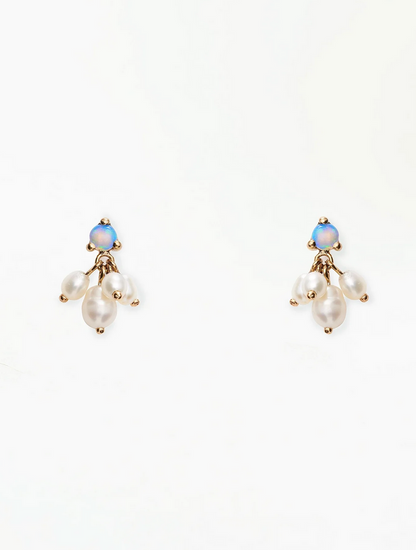 Opal &amp; Pearl Cloudburst Earrings by WWAKE, additional view 2