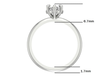 14kt Marquise Halo Frond Engagement Ring