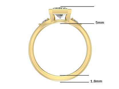 14kt Golden Chasm Engagement Ring