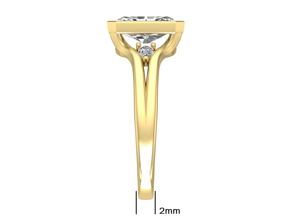 14kt Golden Chasm Engagement Ring