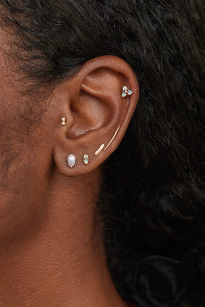 Irregular Pearl Earrings by WWAKE, additional view 2