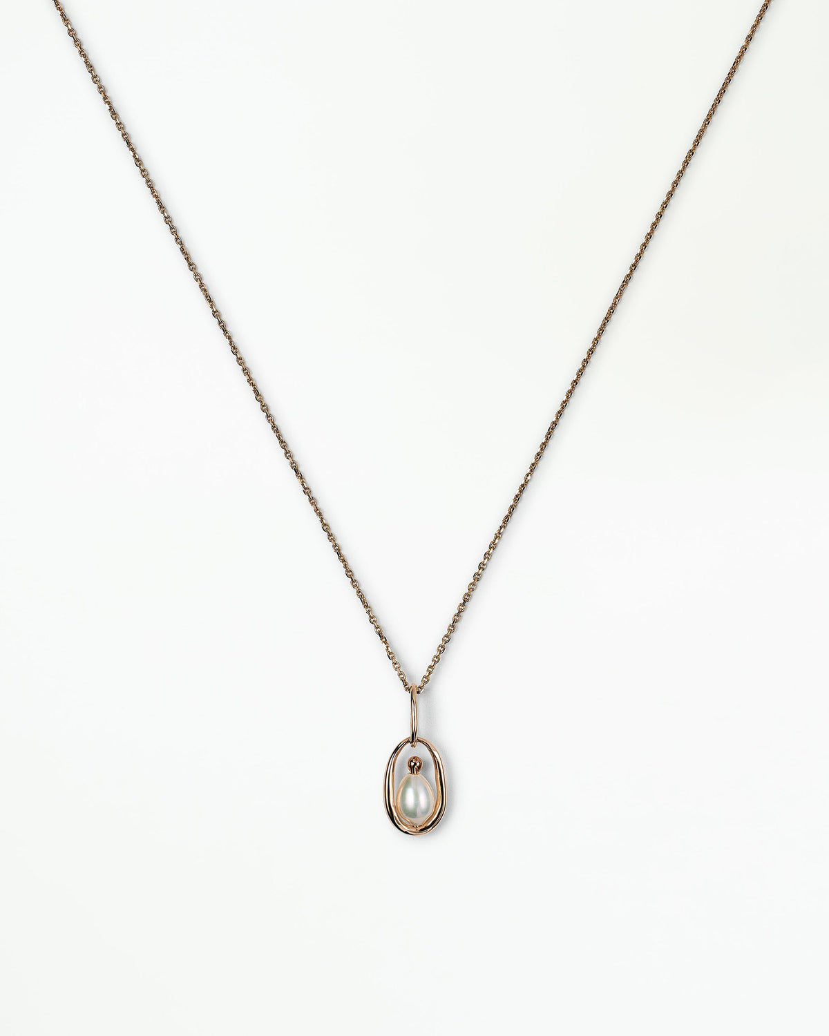 Pearl Droplet Pendant on a fine gold chain