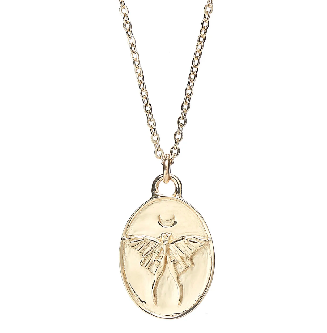 Dusk To Dawn Luna Moth Pendant front