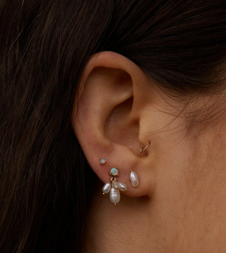 Opal &amp; Pearl Cloudburst Earrings by WWAKE, additional view 3